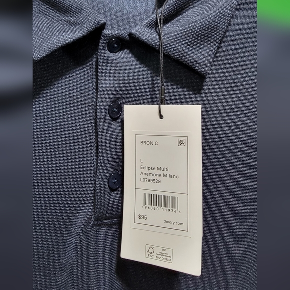 Bron Polo Shirt in Eclipse Anemone Modal Jersey - Picture 2 of 2